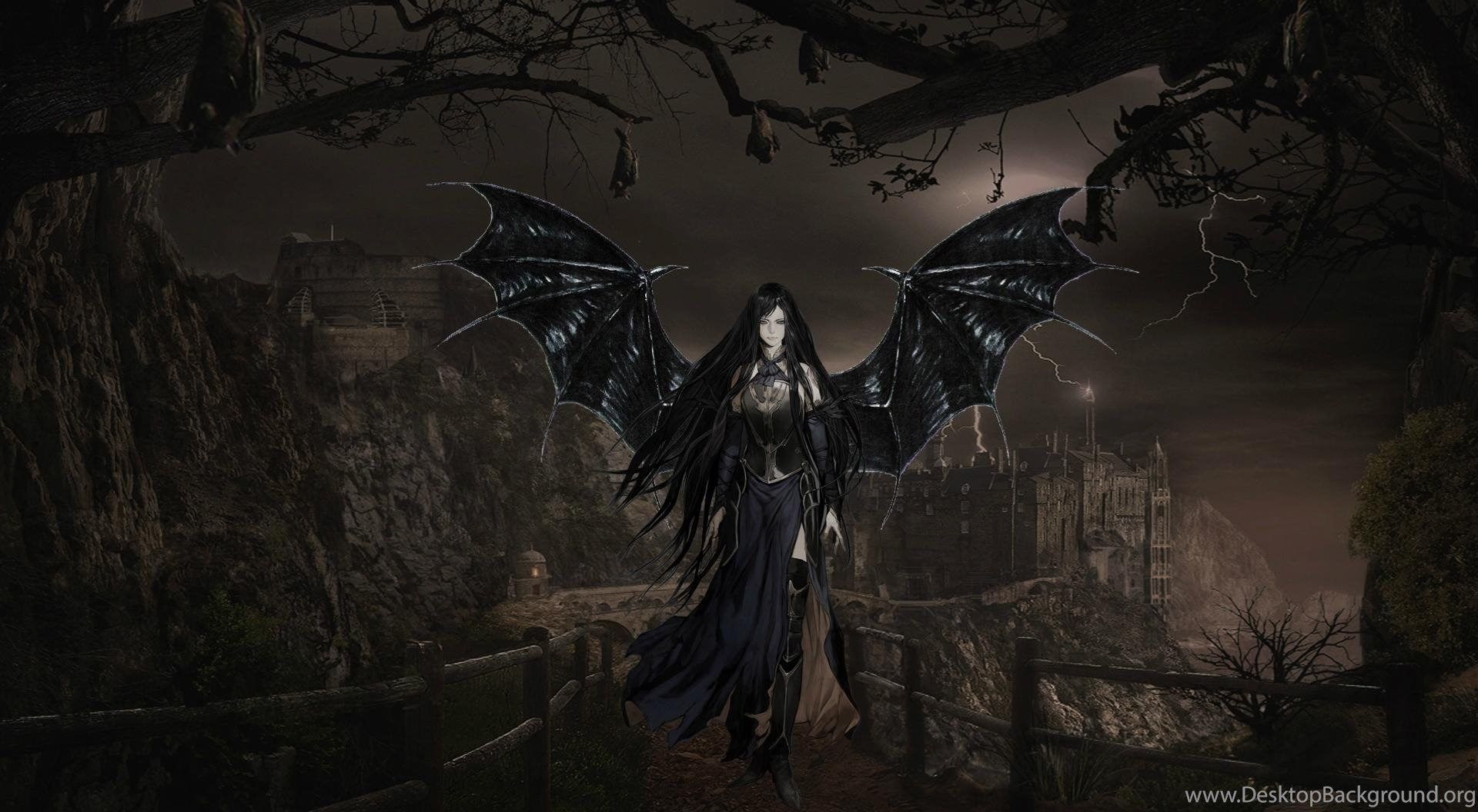Angelo vampiro gotico alato, 1920x1056 Full HD, Dell XPS