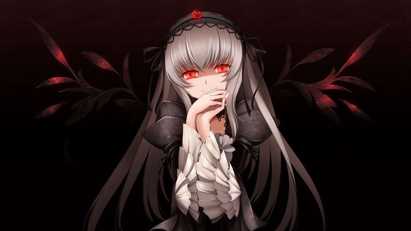 Ragazza anime gotica occhi rossi, 1366x768 HD, Acer Nitro