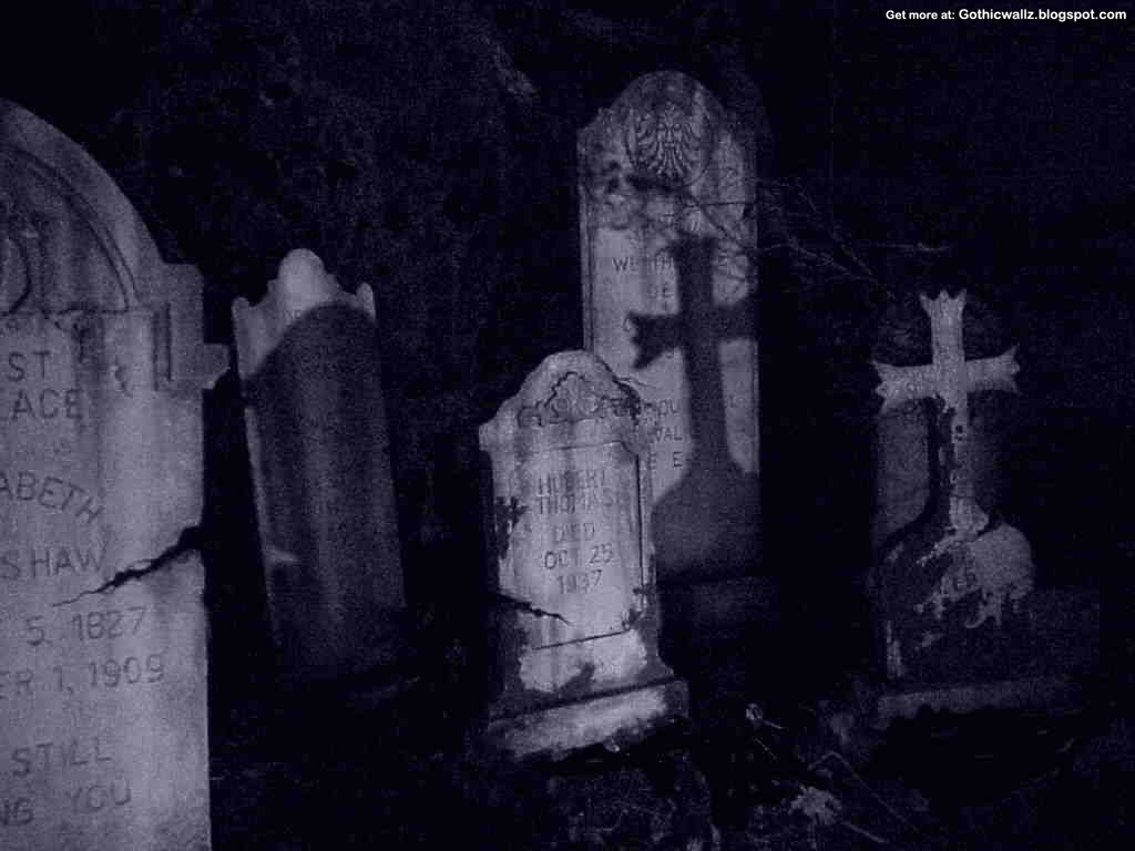 Cimitero lapidi croci notturno, 1024x768 HD, Laptop