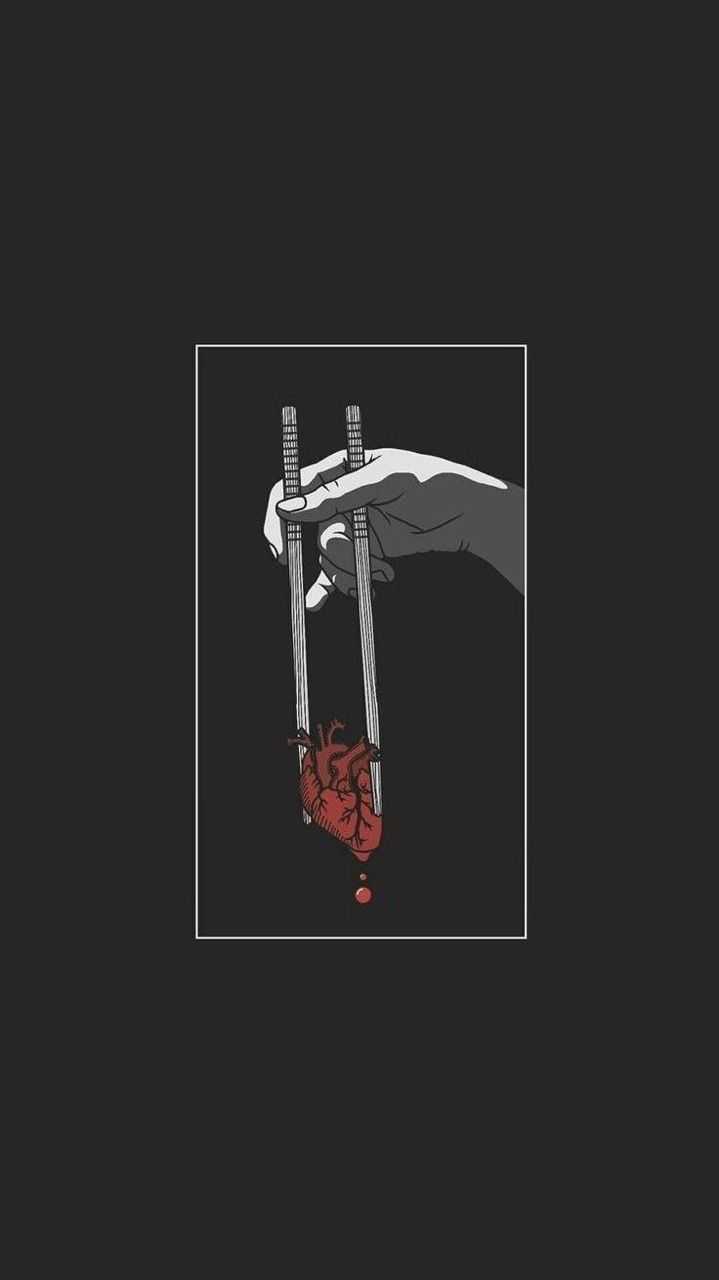 Mano cuore sanguinante gotico, 719x1280 Verticale, Telefono