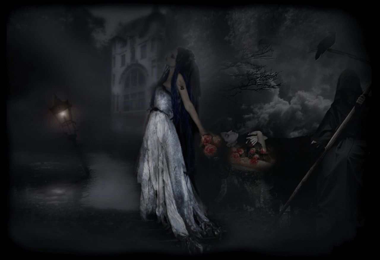 Sposa fantasma cimitero gotico, 1280x875 HD, HP Laptop