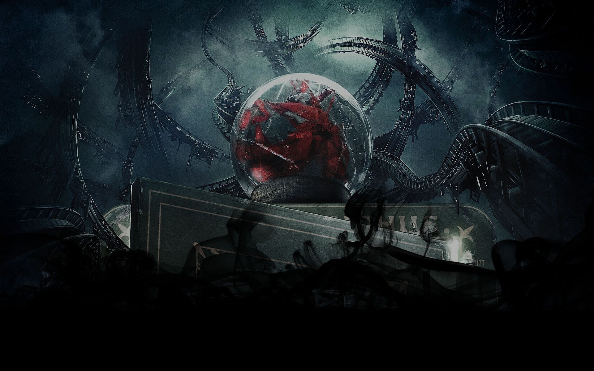 Sfera rossa oscura con tentacoli, 1920x1200 Full HD+, Laptop