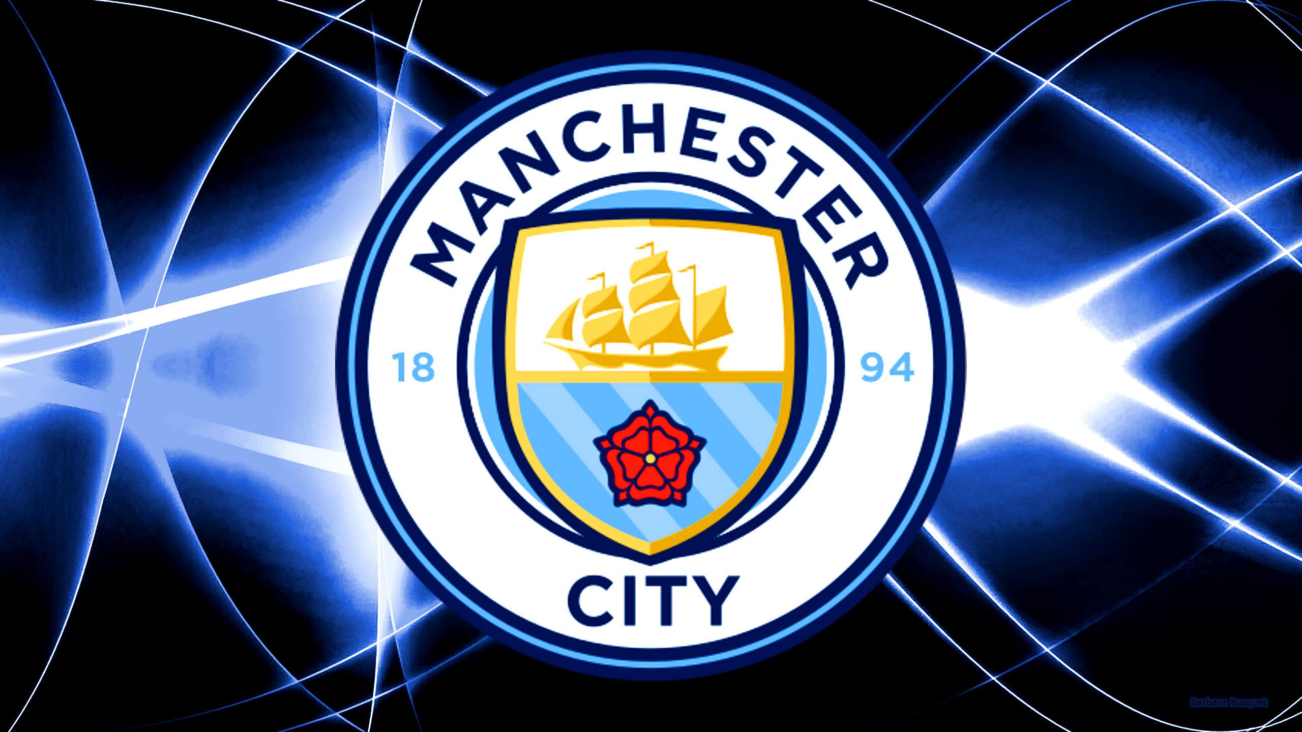 Logo Manchester City blu, 2560x1440 QHD, Laptop