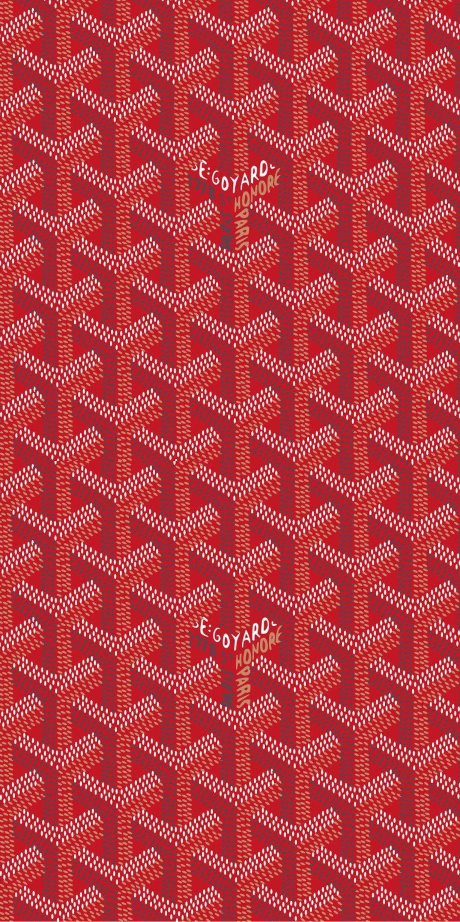 Goyard pattern rosso, 1534x3072 Verticale, iPhone Air