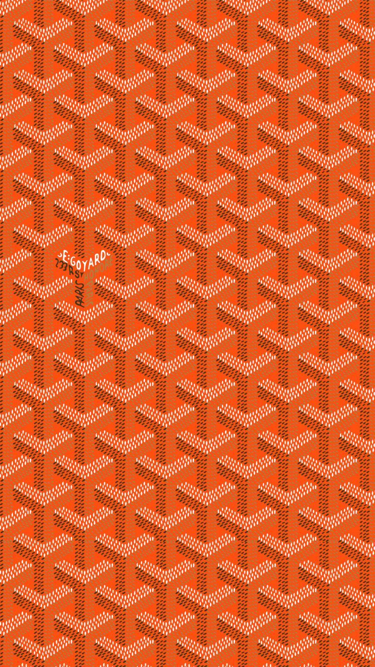 Motivo Goyard arancione, 750x1334 Full HD Verticale, iPhone Pro