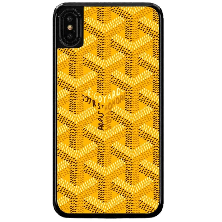 Goyard pattern giallo cover iPhone, 925x925 HD, Laptop