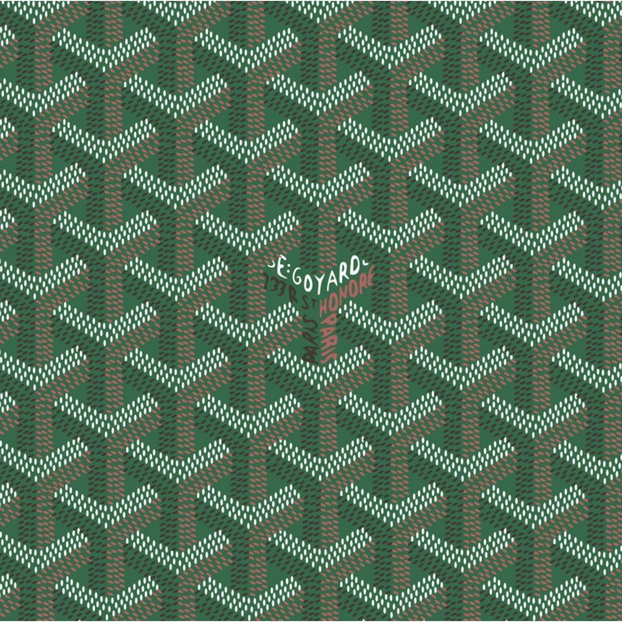 Motivo Goyard verde chevron, 2048x2048 2K, Desktop