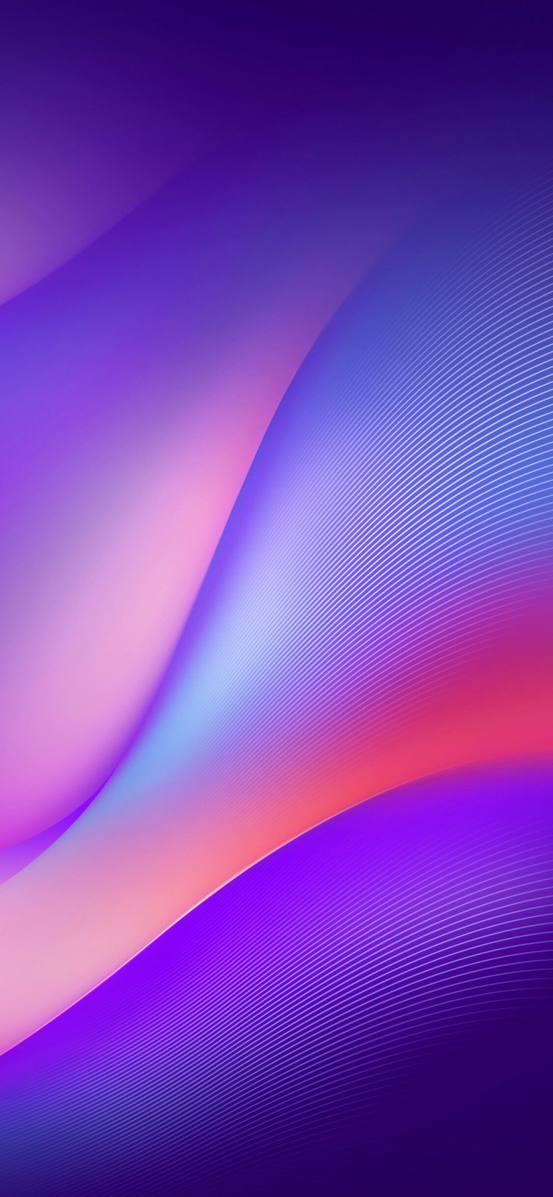 Onde astratte gradiente viola, 1125x2436 Full HD Verticale, iPhone Plus