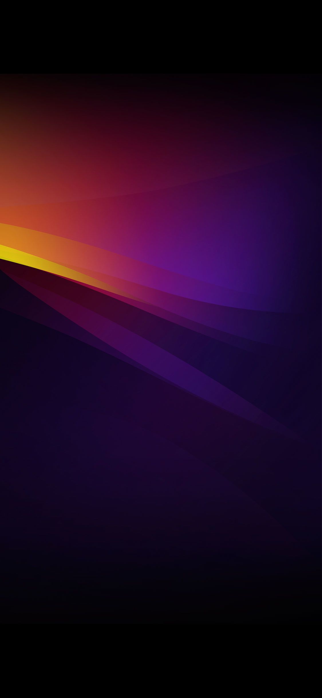 Onde astratte viola arancio, 1125x2436 Verticale, iPhone Pro Max