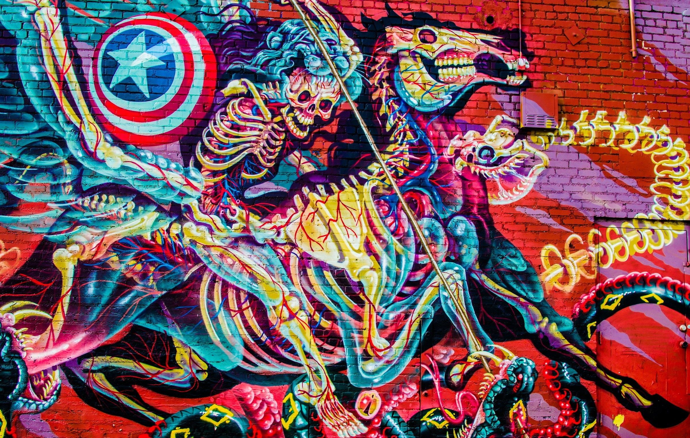 Scheletro Captain America su cavallo, 2400x1525 2K, iMac