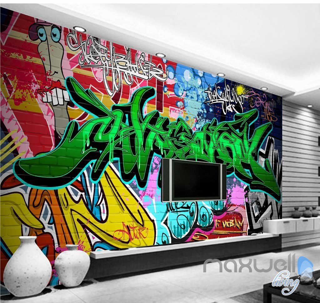 Murale graffiti 3D lettere verdi, 1024x969 HD, iMac