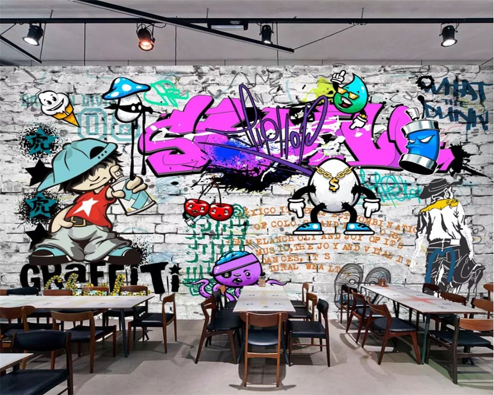Murale graffiti 3D personaggi urbani, 1000x800 HD, Laptop