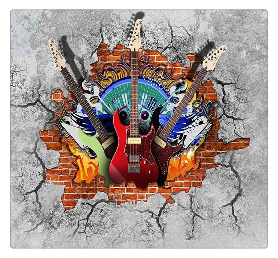 Chitarre rock muro rotto 3D, 1080x1000 HD, Laptop