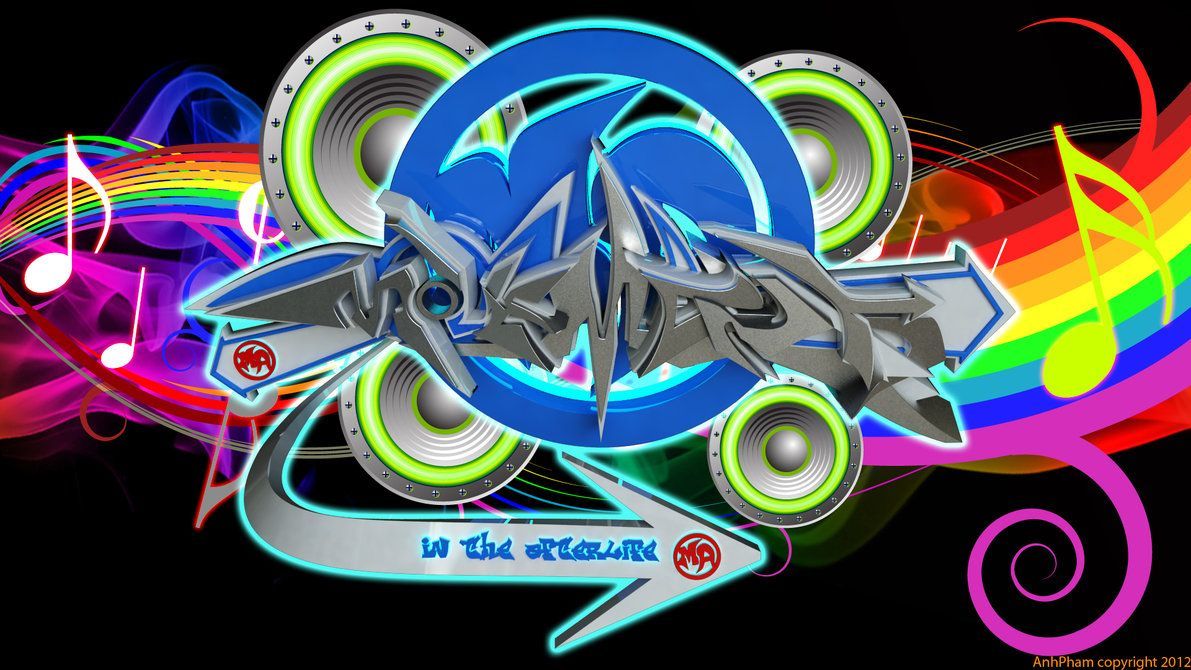 Graffiti 3D altoparlanti musica colorata, 1191x670 HD, PC