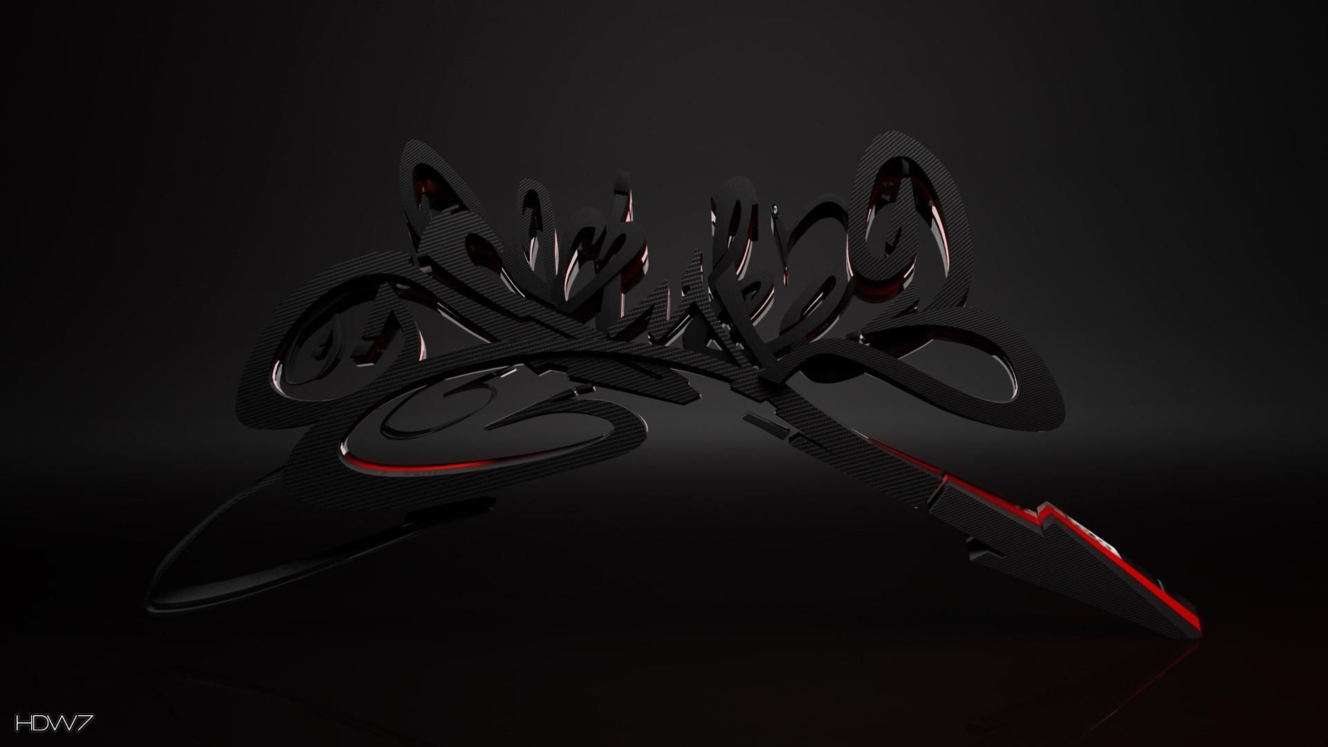 Graffiti 3D nero astratto, 1920x1080 1080p, PC