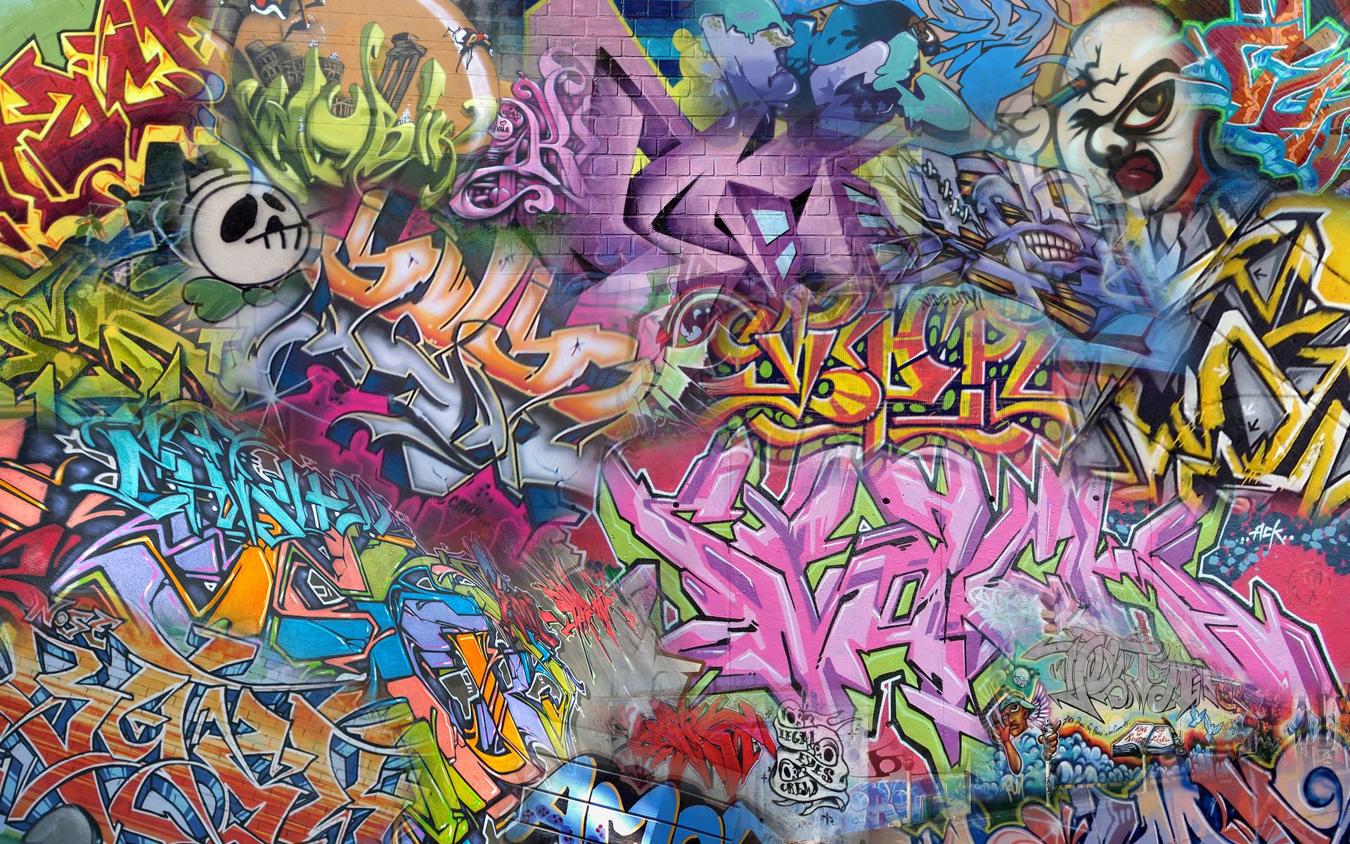 Muro graffiti colorati street art, 1920x1200 Full HD+ WUXGA, PC Desktop