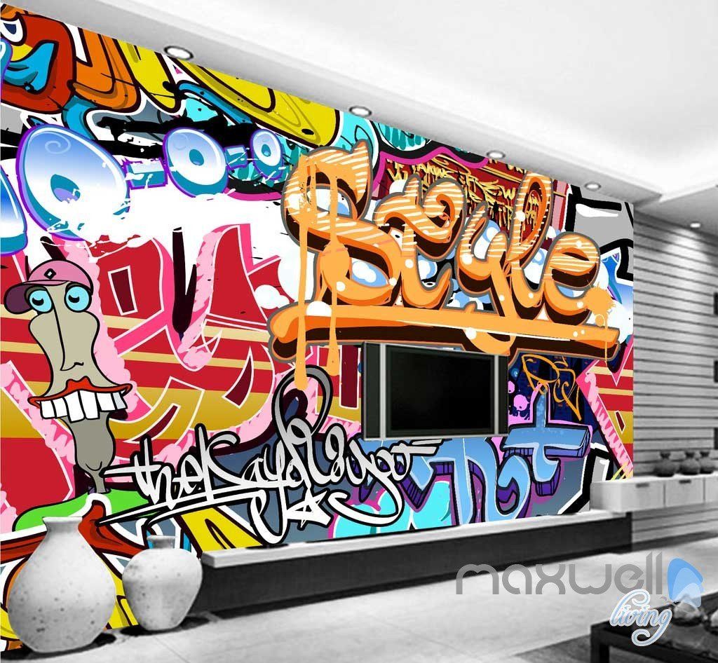 Murale graffiti 3D colorato, 1024x946 HD, PC