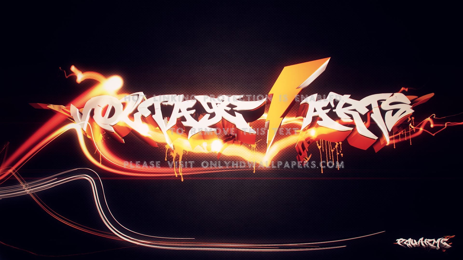 Graffiti 3D testo fiammeggiante, 1920x1080 Full HD, Laptop