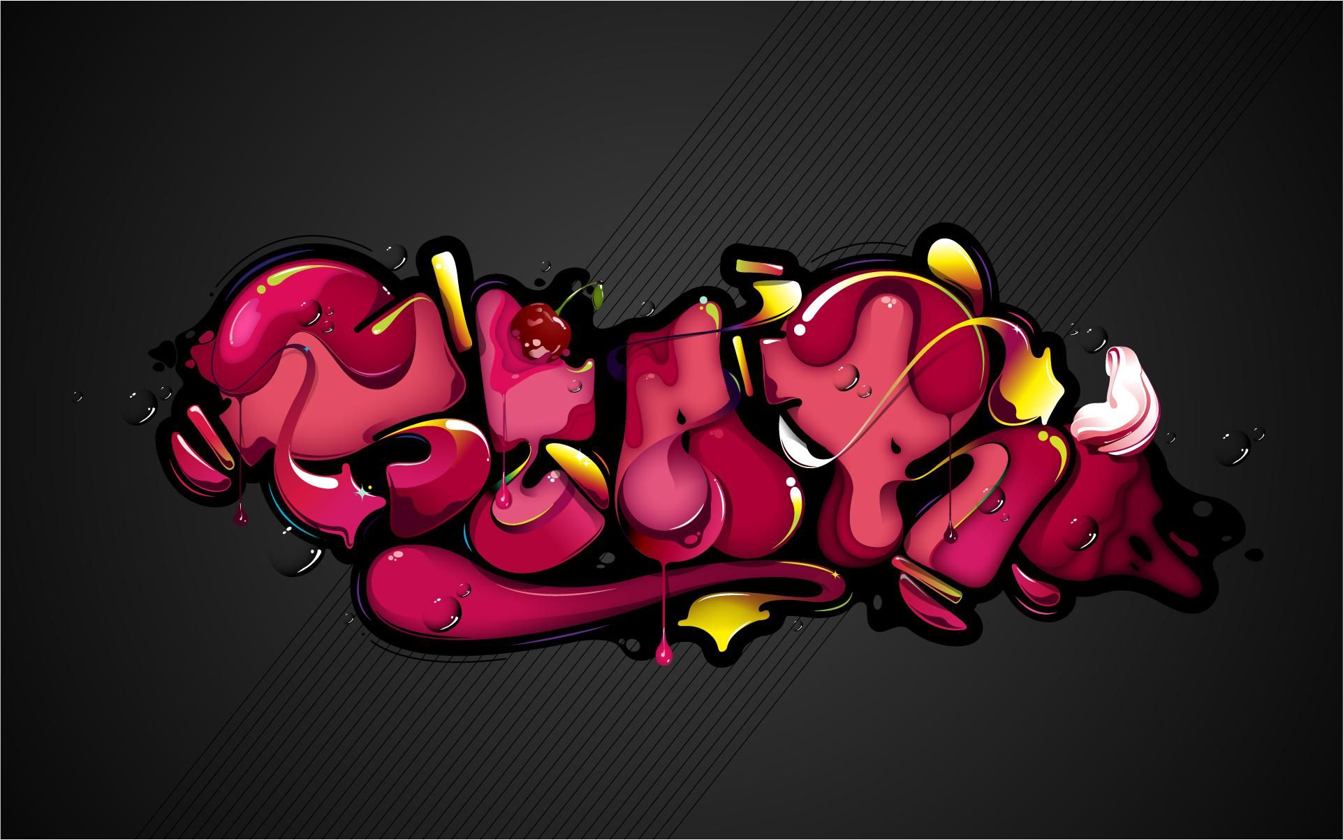 Graffiti 3D rosa scuro, 1923x1204 Full HD+ WUXGA, iMac