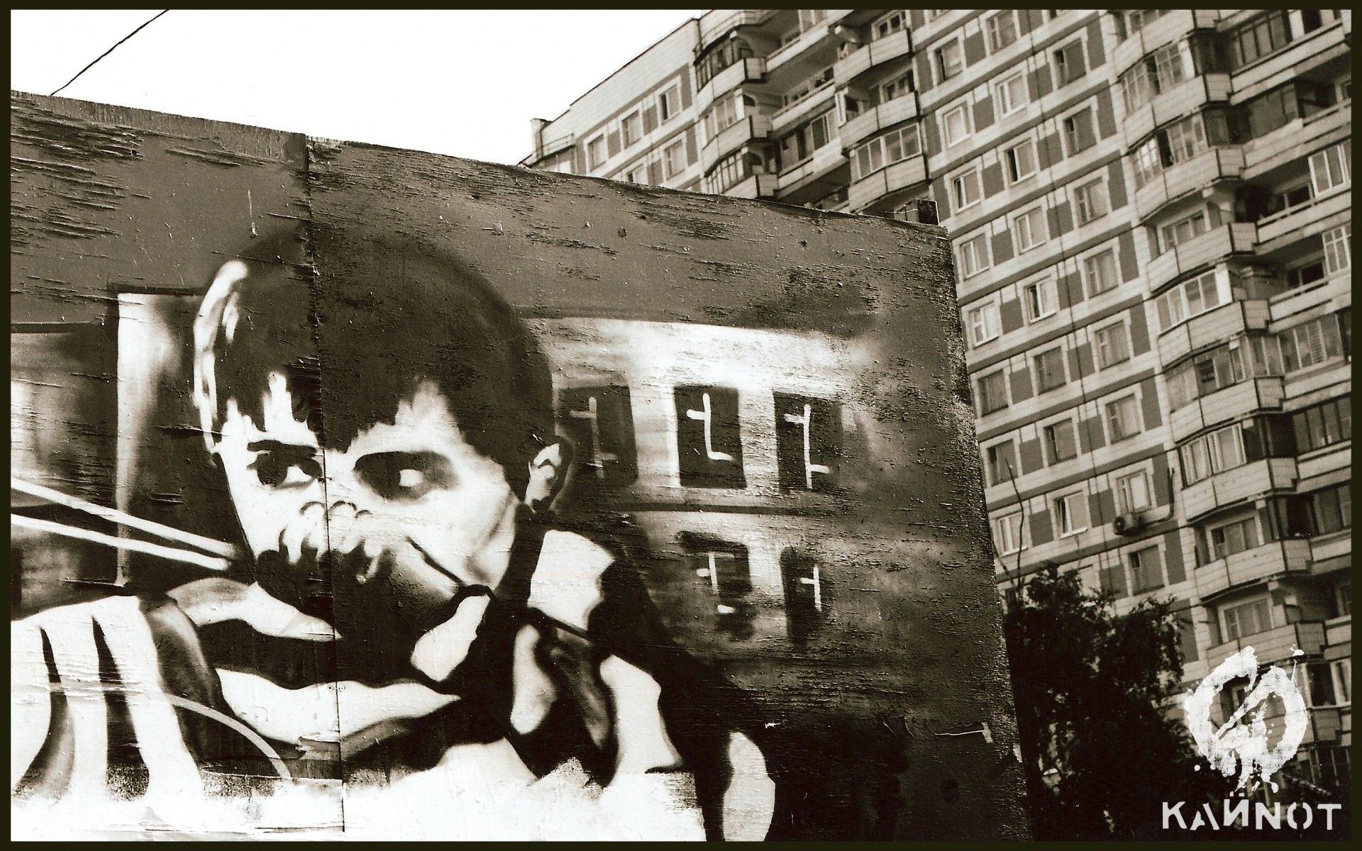 Graffiti bambino edificio urbano, 1920x1200 WUXGA, Desktop