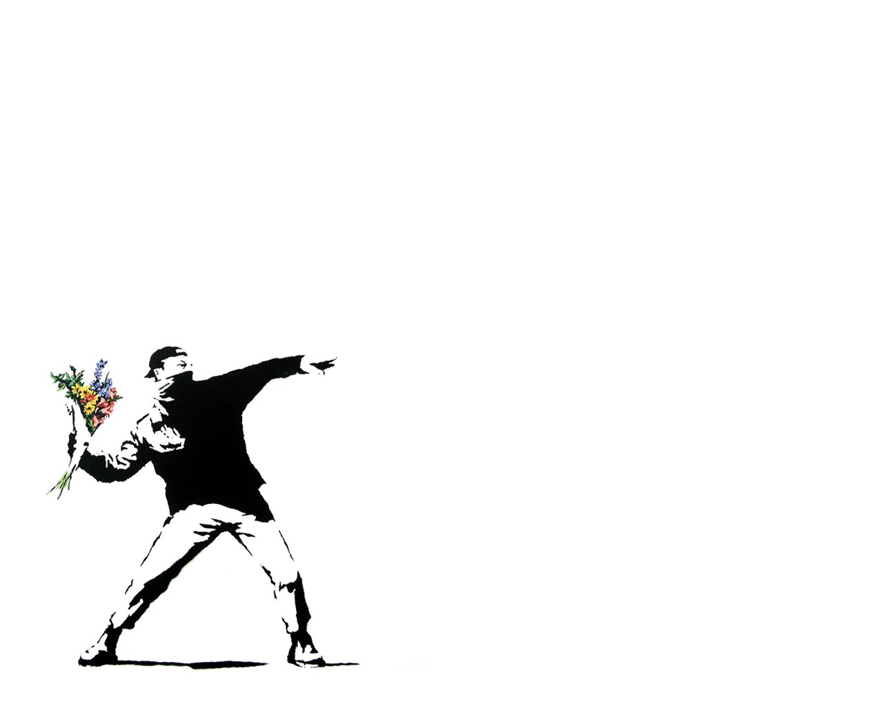 Banksy lanciatore di fiori, 1280x1024 HD, Desktop