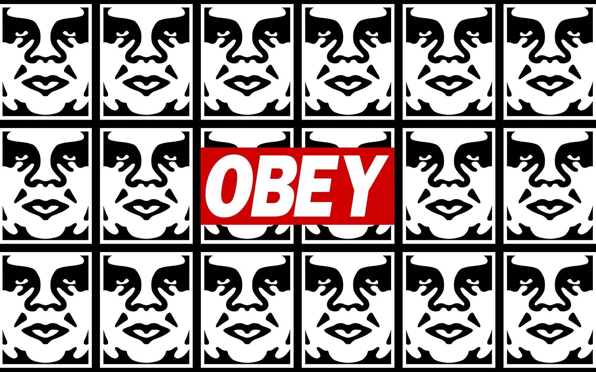 Obey Giant volti ripetuti, 1920x1200 Full HD+ WUXGA, PC Desktop