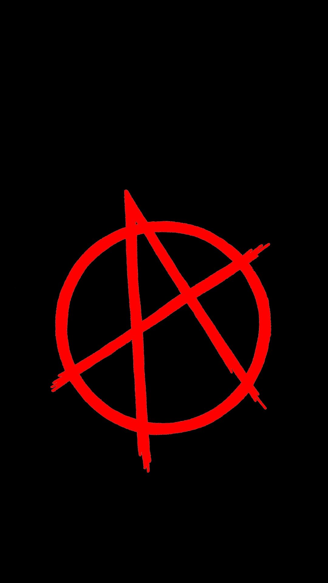 Simbolo anarchia rosso nero, 1080x1920 Verticale, Telefono