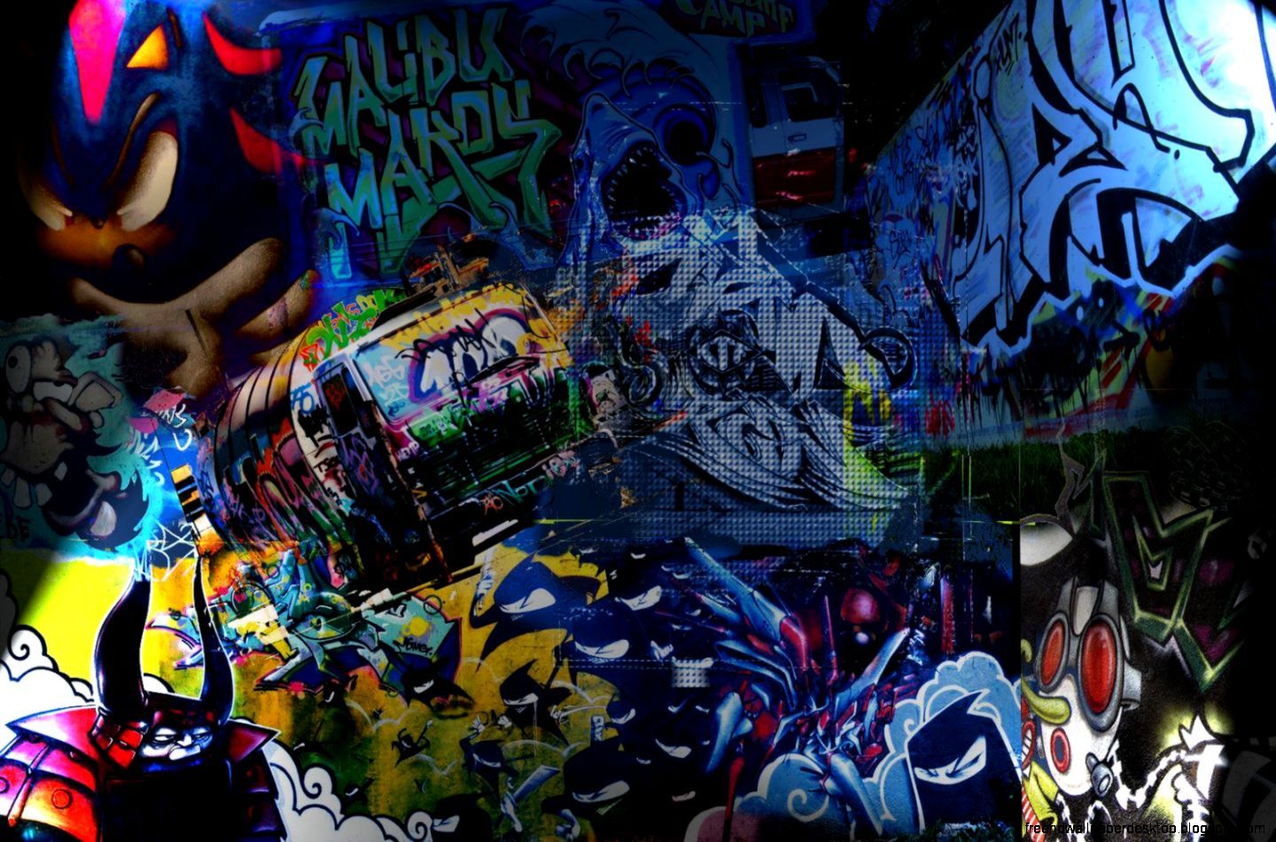 Graffiti astratti colorati murale, 1440x950 720p, PC