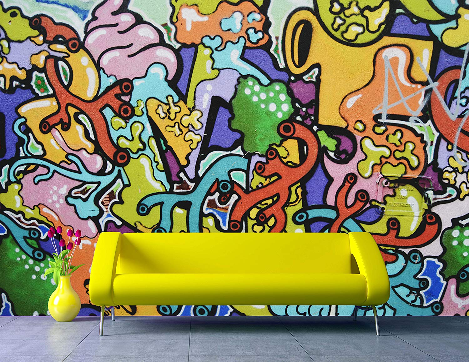 Murale graffiti astratto colorato, 1500x1158 HD, Desktop