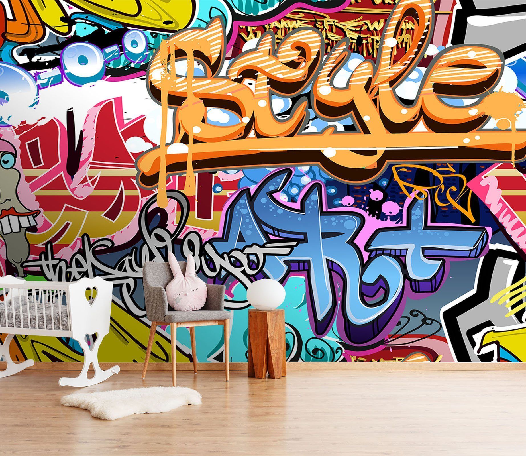 Murale graffiti colorato colorato, 1846x1600 HD Ready, iMac
