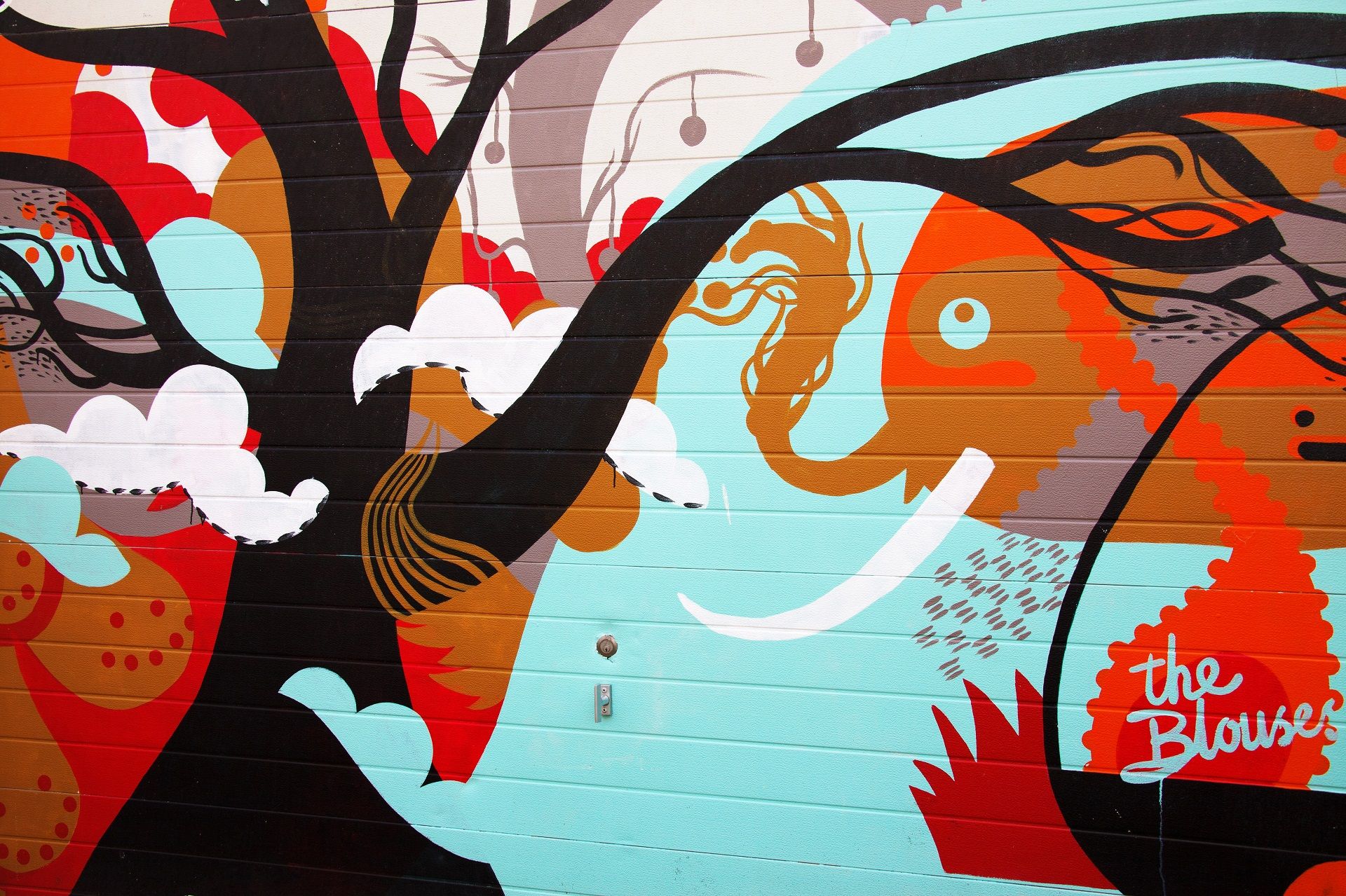 Murale astratto albero colorato, 1920x1279 Full HD+ WUXGA, Desktop