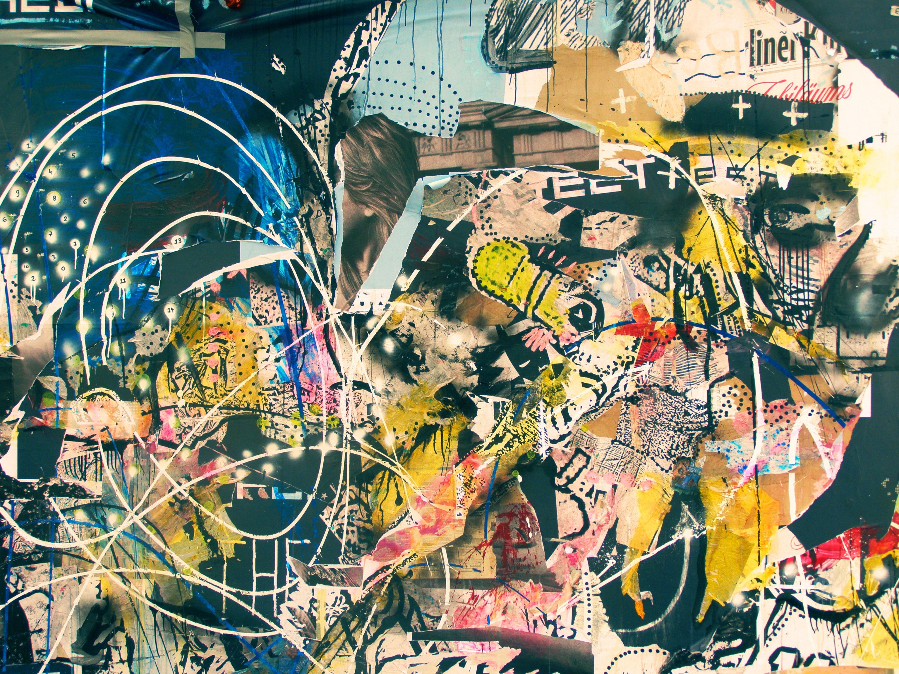 Graffiti astratto multicolore con scritte, 3072x2304 WQXGA, Monitor Gaming