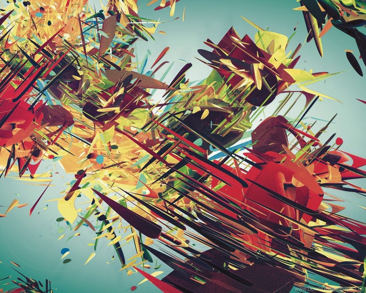 Graffiti astratto multicolore geometrico, 1280x1024 720p, PC
