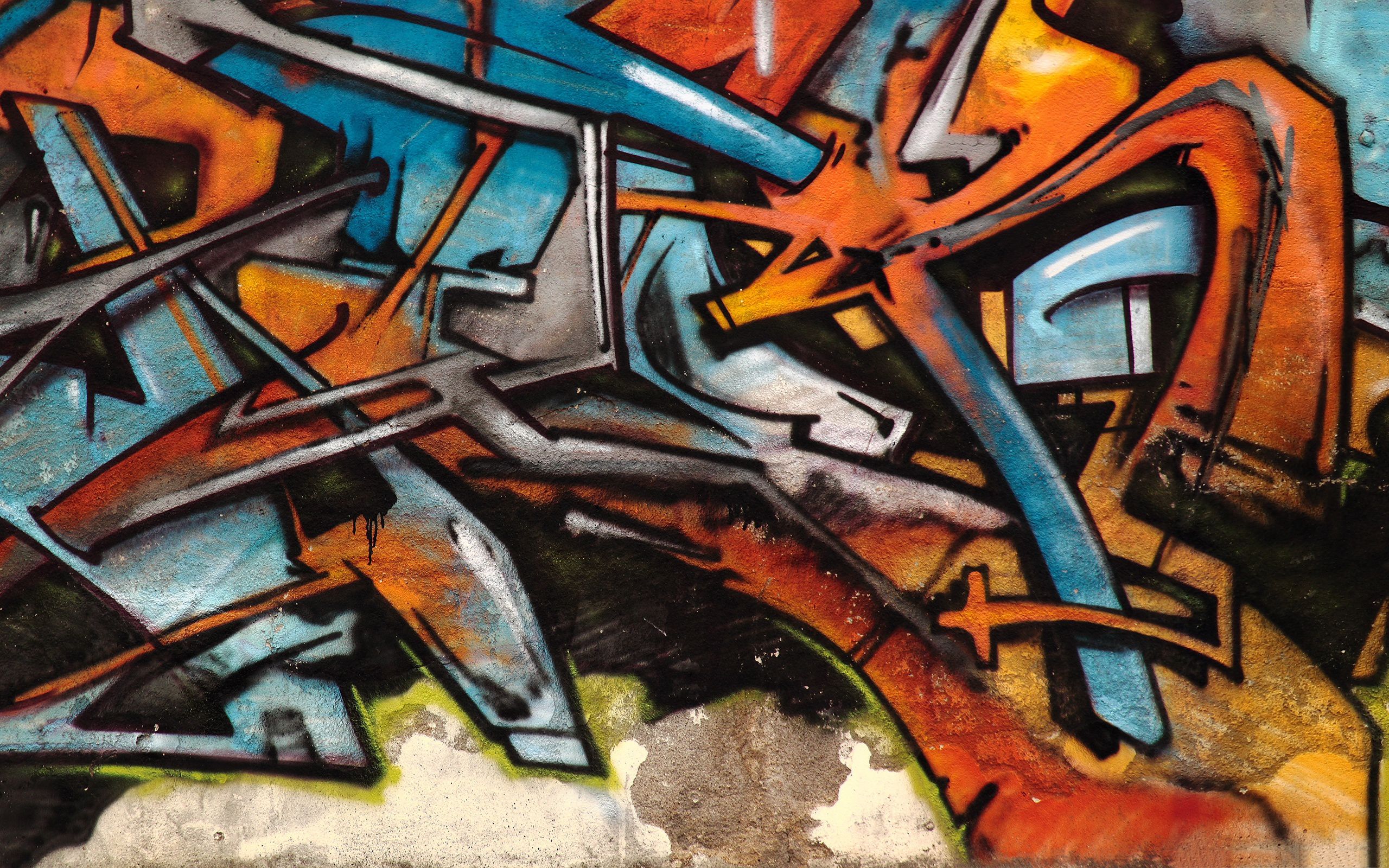 Graffiti astratto colorato muro, 2560x1600 WQXGA, Desktop