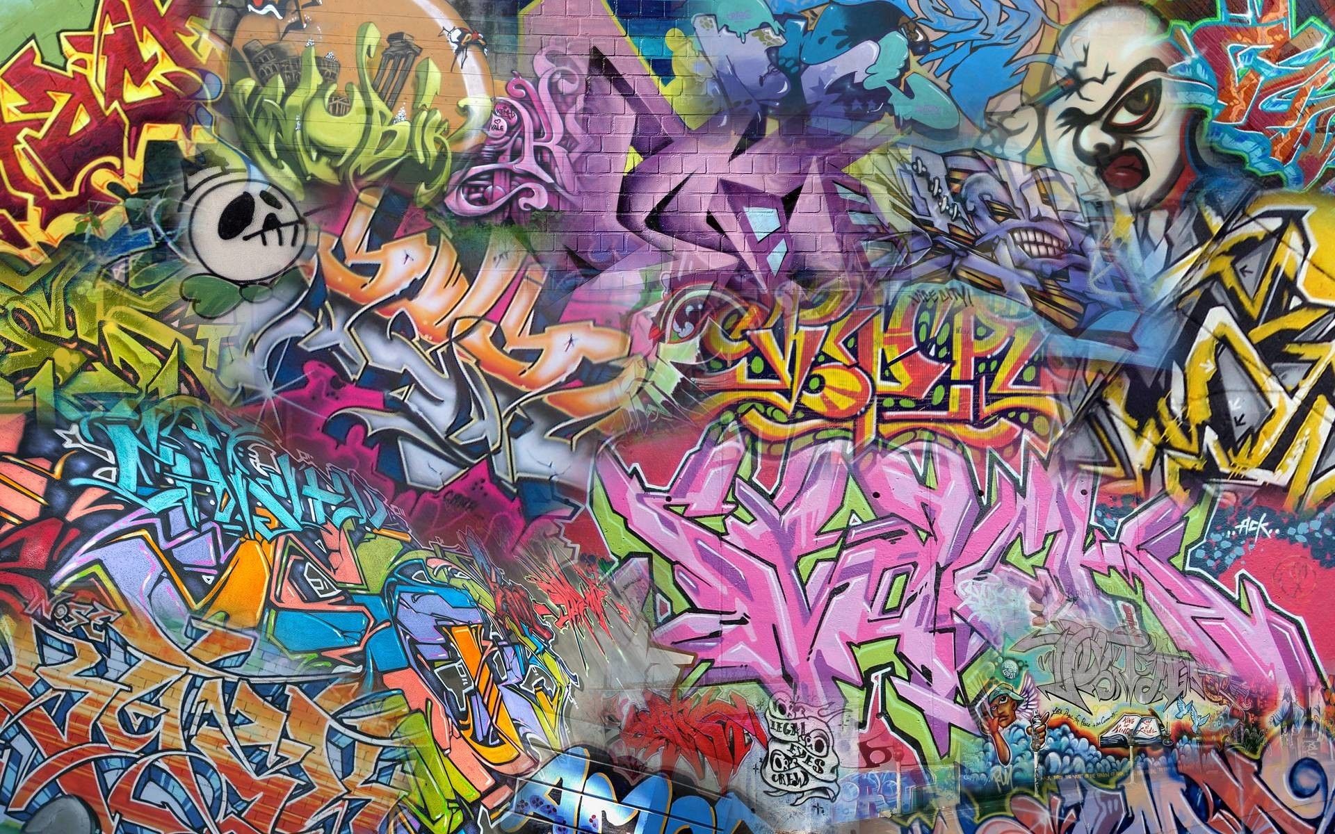 Murale graffiti astratto colorato, 2304x1536 2K, Dell XPS