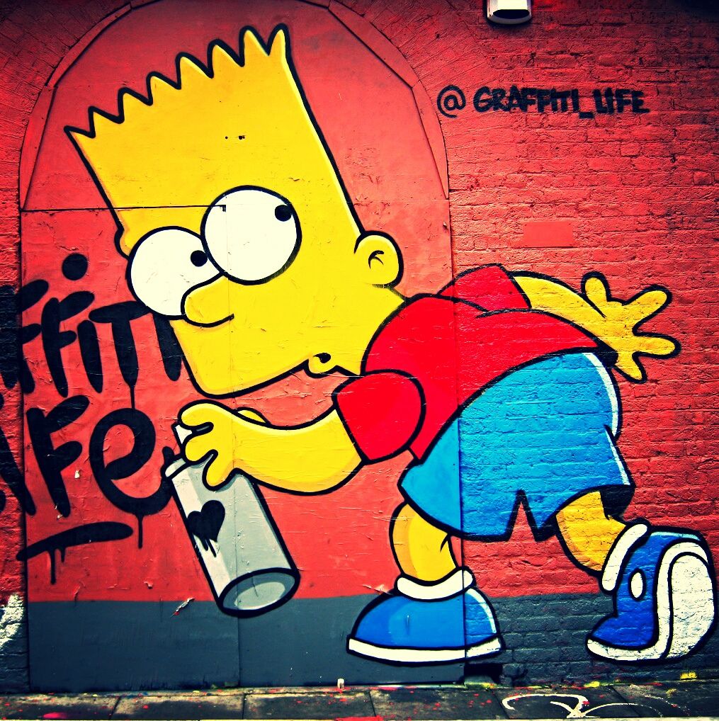 Bart Simpson graffiti murale, 1015x1018 Full HD Verticale, iPhone