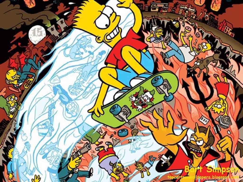 Bart Simpson skateboard salto, 1920x1200 WUXGA, PC