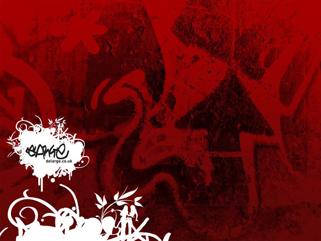 Graffiti astratto rosso e nero, 1024x768 HD, Laptop