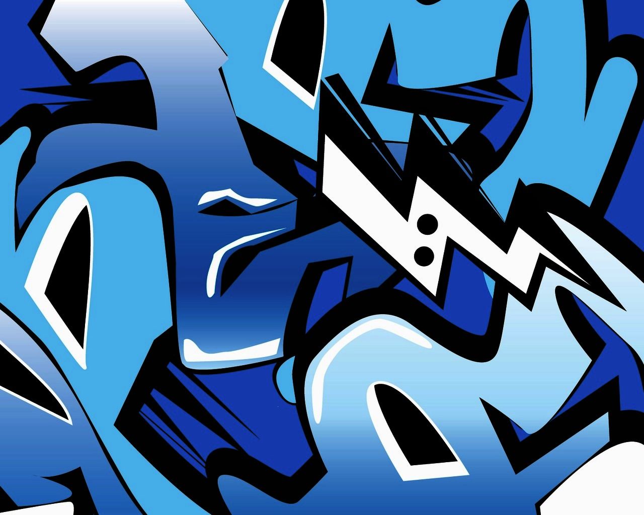 Graffiti astratto blu e bianco, 1280x1024 HD, Desktop