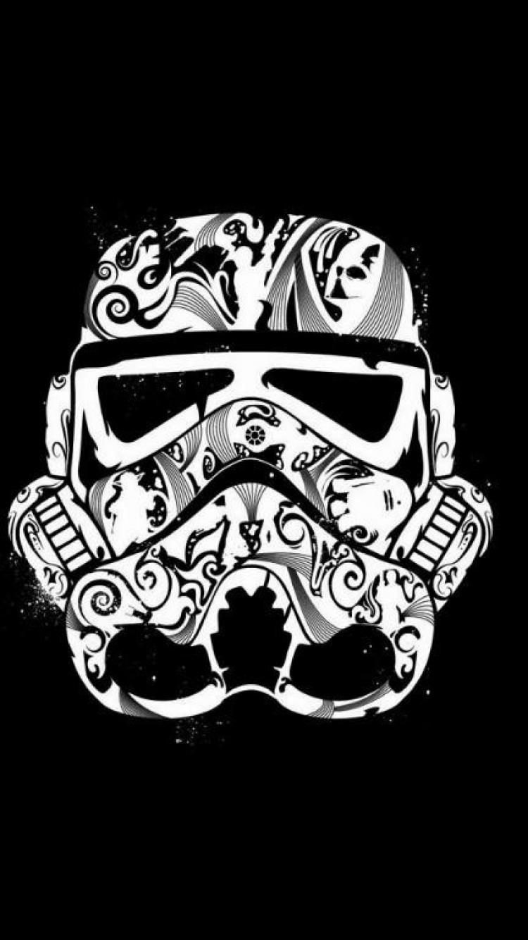Casco Stormtrooper stile graffiti, 750x1334 Full HD Verticale, iPhone