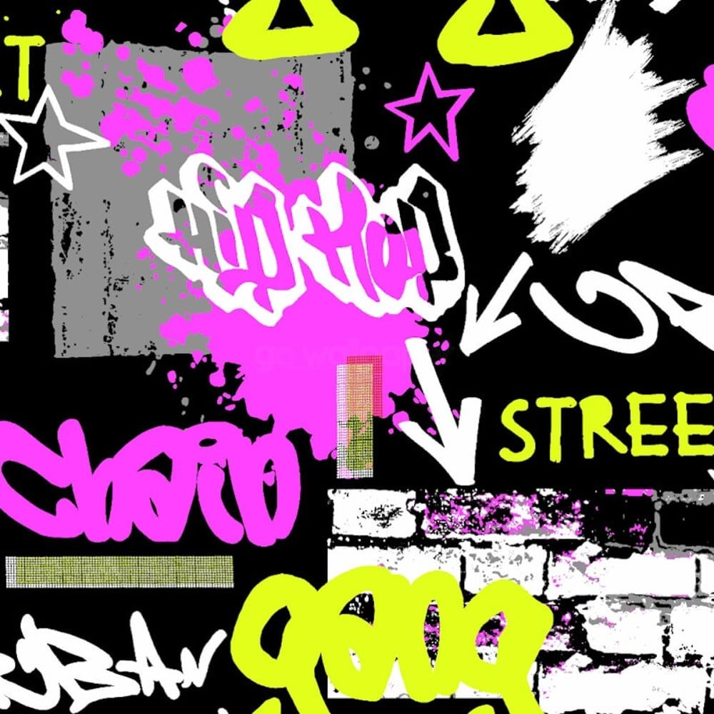 Rotolo carta da parati graffiti colorati, 3000x3000 2K+, PC