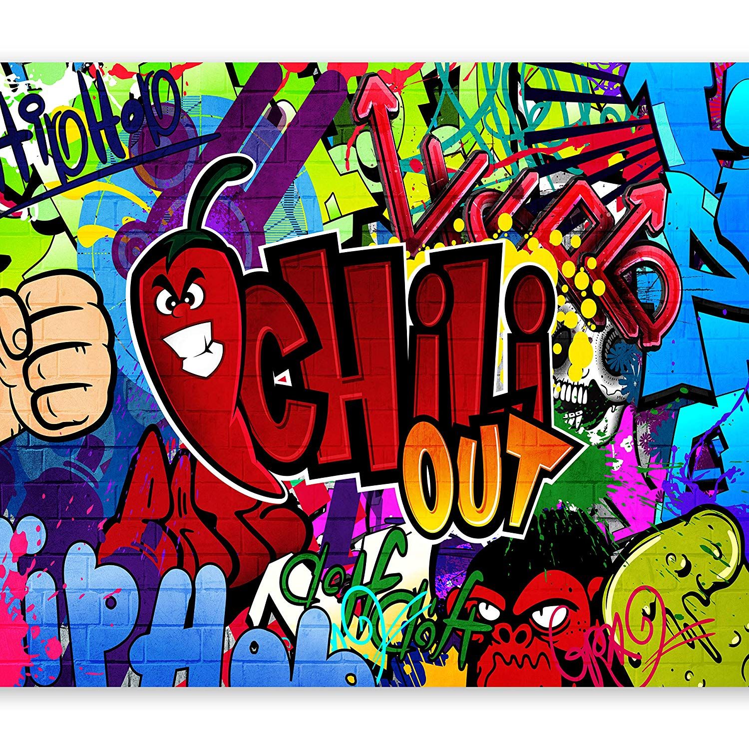 Murale graffiti colorato street art, 1500x1500 720p, PC