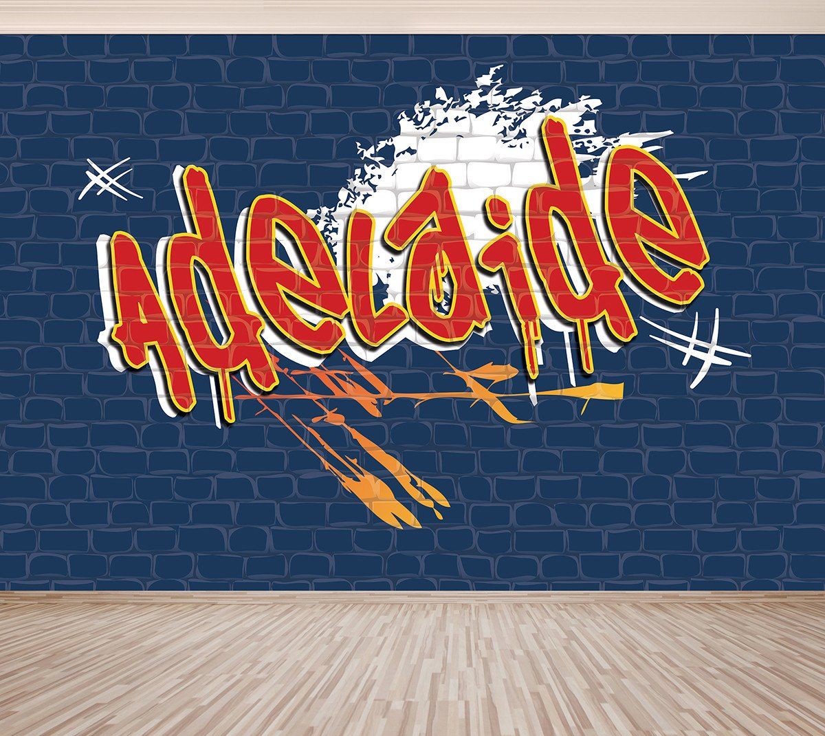 Graffiti Adelaide muro blu, 1200x1070 HD, Desktop