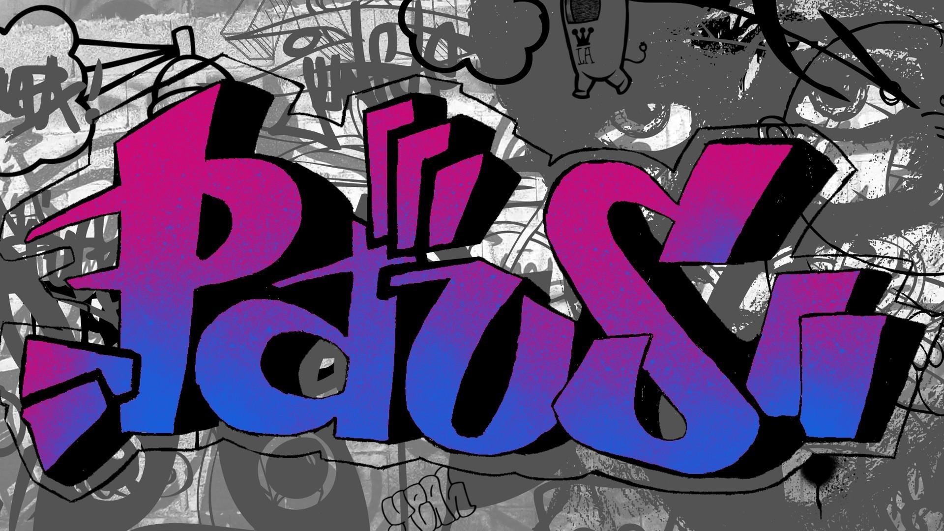 Graffiti scritta rosa e blu, 1920x1080 Full HD 1080p, PC Desktop