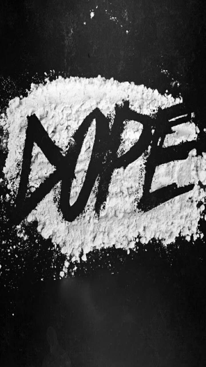 Scritta DOPE graffiti bianco nero, 720x1280 Verticale, Telefono