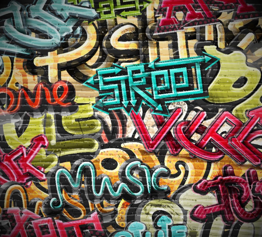 Graffiti colorato su muro, 1024x928 HD, Dell XPS