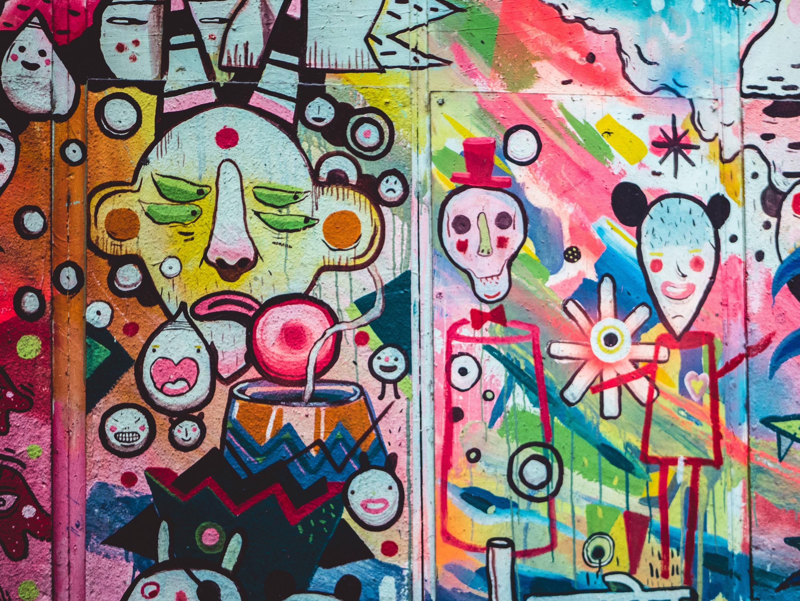 Murales graffiti colorato astratto, 1920x1200 Full HD+ WUXGA, Ultrabook