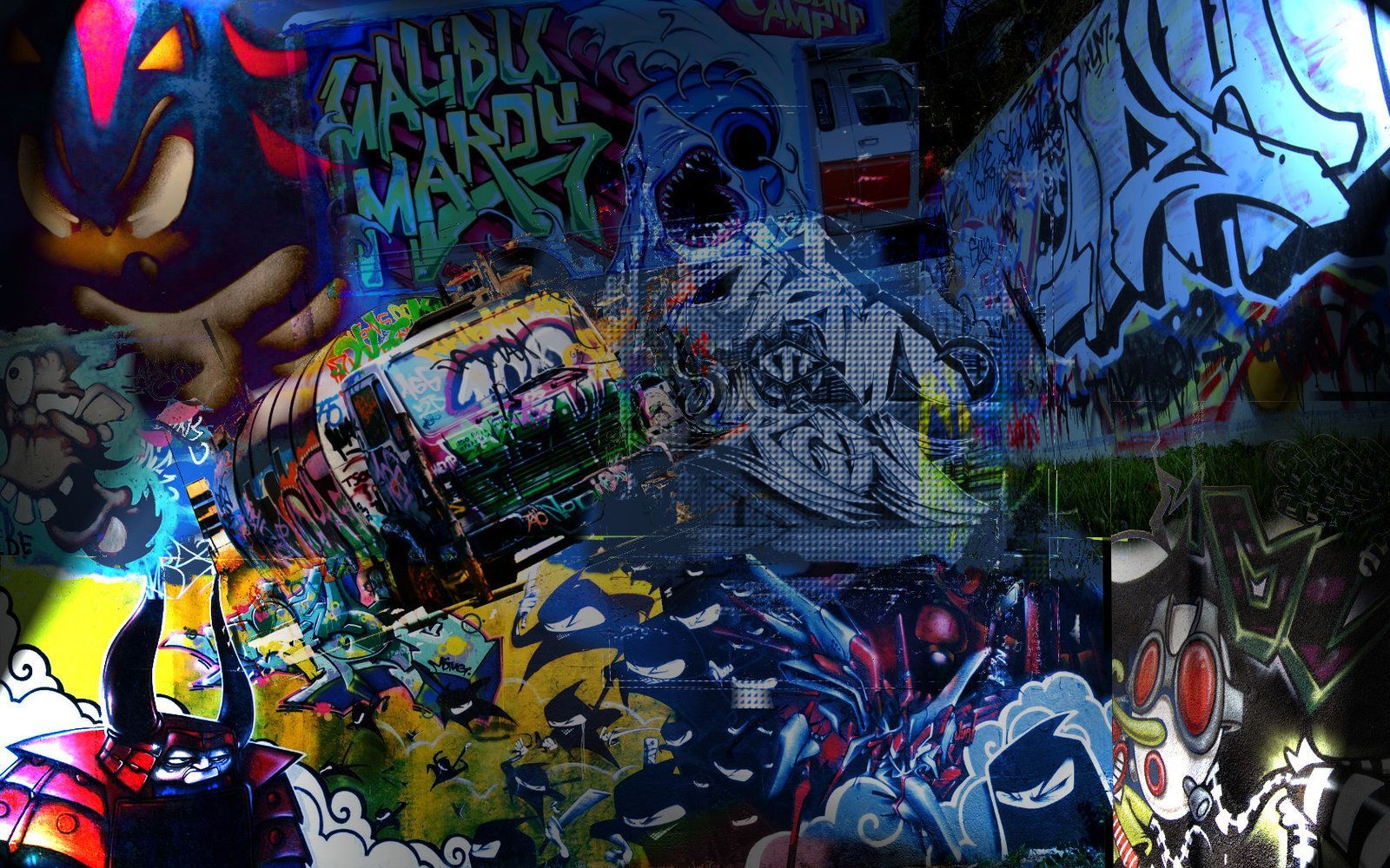 Murale graffiti astratto colorato, 3840x2160 4K Ultra HD, Laptop