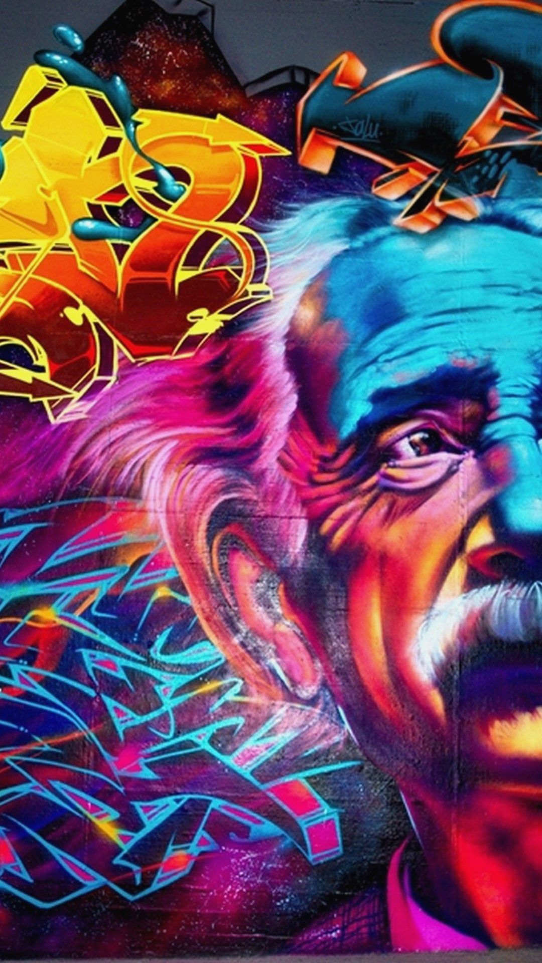 Graffiti astratto colorato porta, 1366x768 720p, Dell XPS