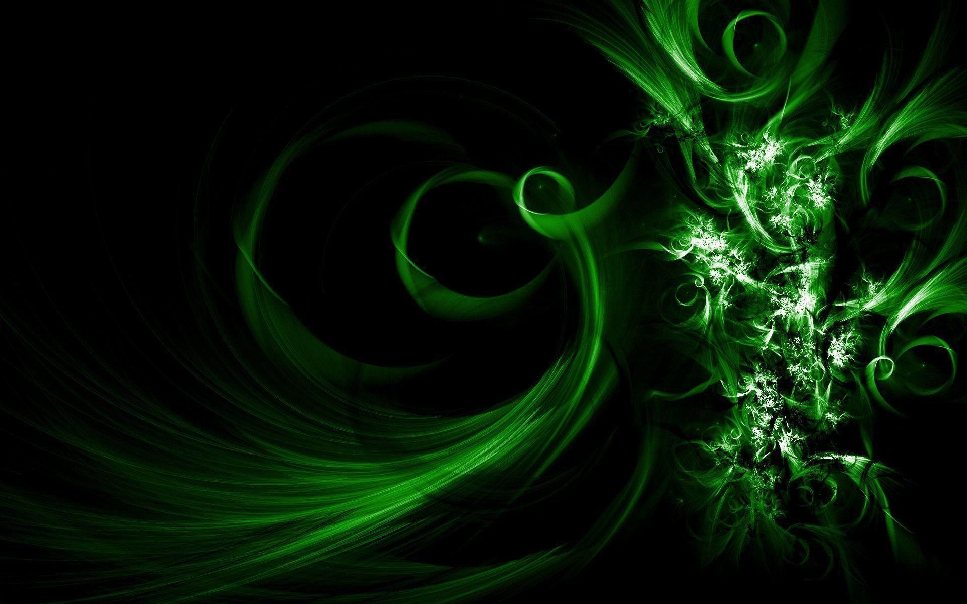 Spirali astratte verdi neon, 1920x1200 WUXGA, Laptop